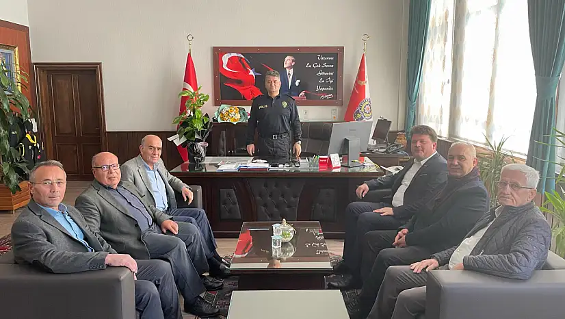 Ödemiş'te Esnaf Odaları Başkanlarından Polis Haftası Ziyareti