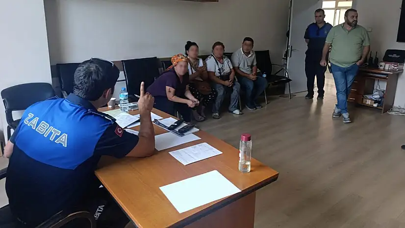 Tire'de Dilenci Grubu, Zabıta Tarafından Yakalandı