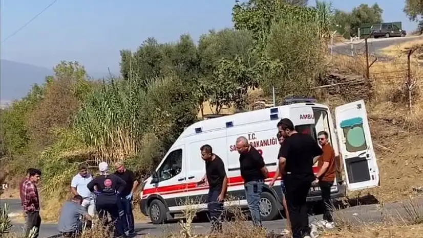 Tire'de otomobil dereye uçtu: 1 yaralı