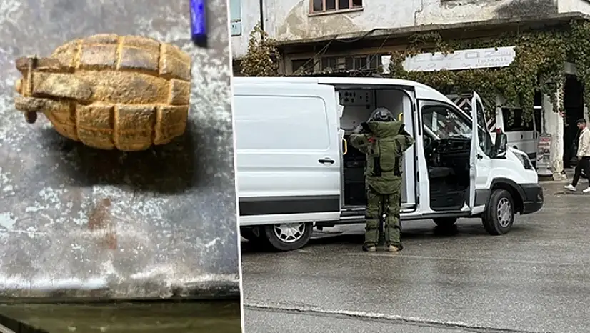 Tire'de tarlada el bombası paniği!