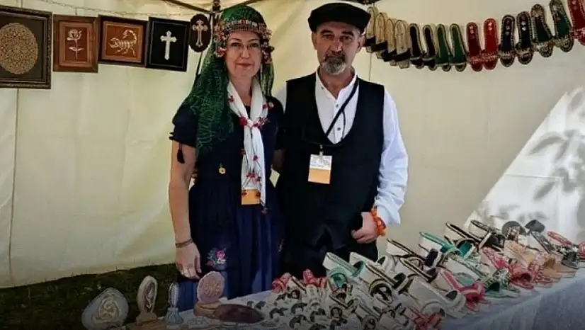Tireli Sanatçılar Murat ve Pınar Vatan, Bulgaristan'da Türk El Sanatlarını Tanıttı
