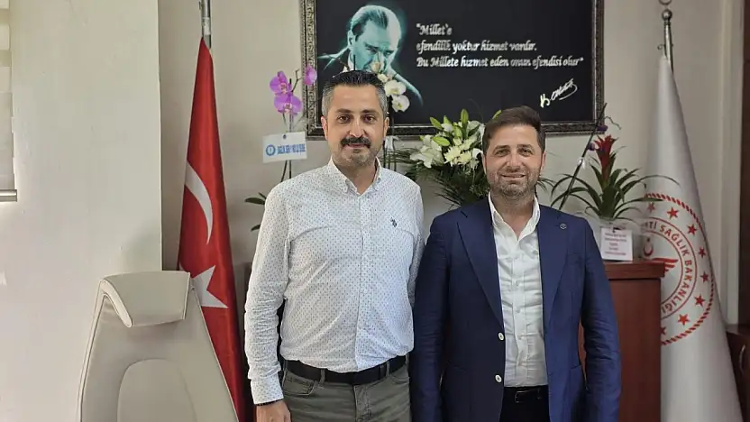 AK Parti Tire İlçe Başkanı Uğurlu'dan Tepecik Hastanesi Müdürü Mesut Şaşmaz'a Ziyaret