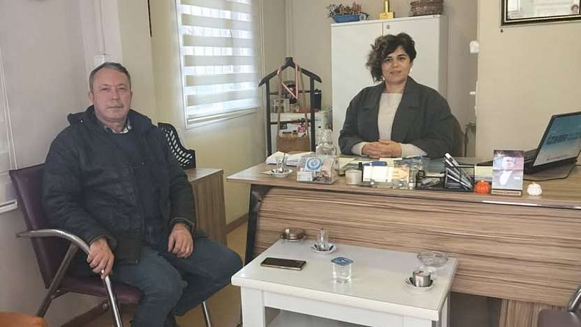 ERDEM DERYA, UMURBEY MAHALLE MUHTARI HATİCE ACAR ÇAVDAR'I ZİYARET ETTİ