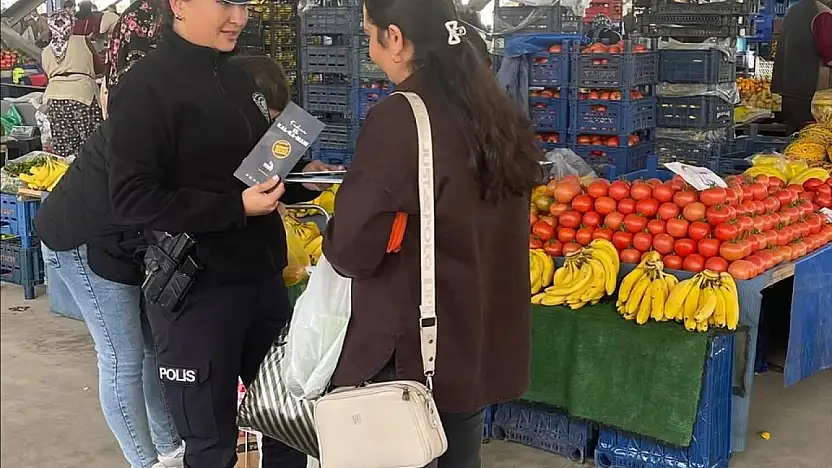Kiraz Pazarında Kadınlara KADES Uygulaması Tanıtıldı