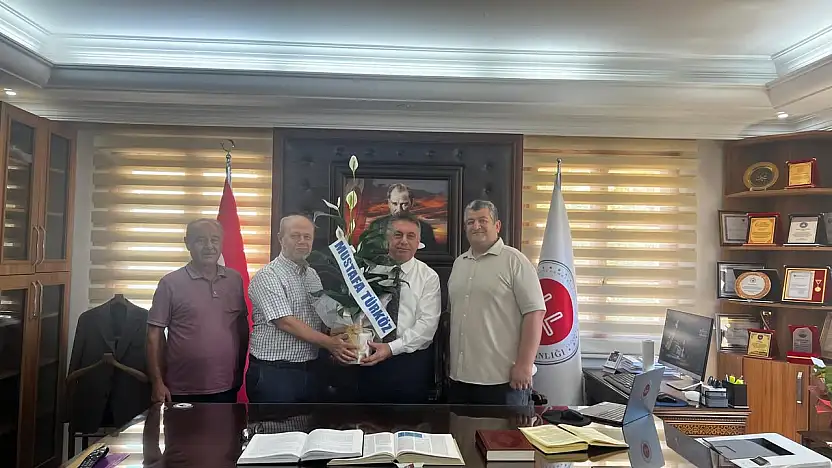 Ödemiş Müftülüğü'nden Kuşadası Müftüsü Halil Kara'ya hayırlı olsun ziyareti
