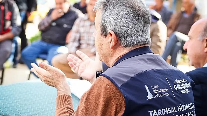 TİRE'DE ÇİFTÇİLERE 'TARIMSAL SULAMADA SU TASARRUFU' EĞİTİMİ