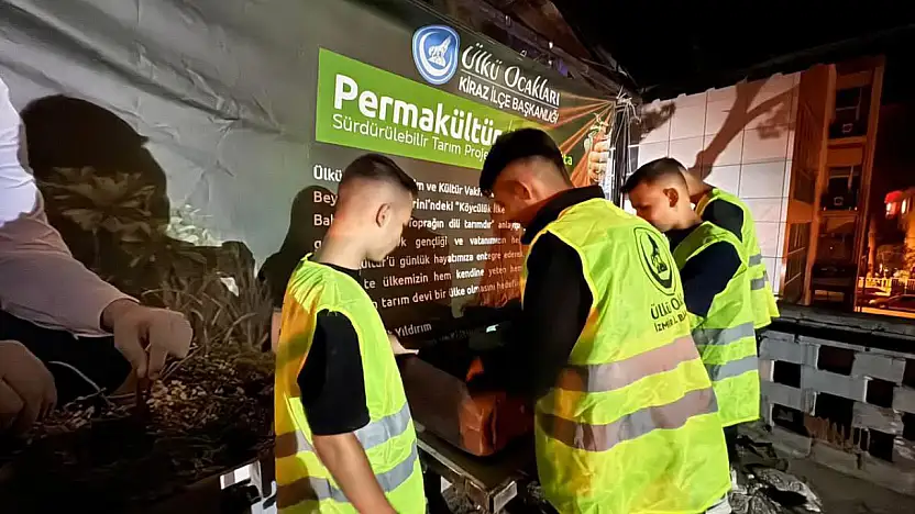 ÜLKÜ OCAKLARI KİRAZ İLÇE BAŞKANLIĞINDAN PERMAKÜLTÜR ÇALIŞMASI