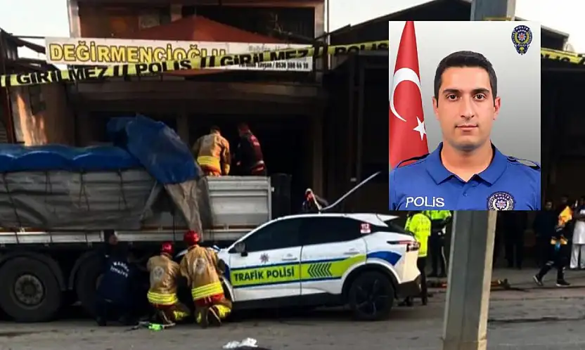 Alaşehir'de polis aracı tıra çarptı: Bir polis şehit, bir polis ağır yaralı