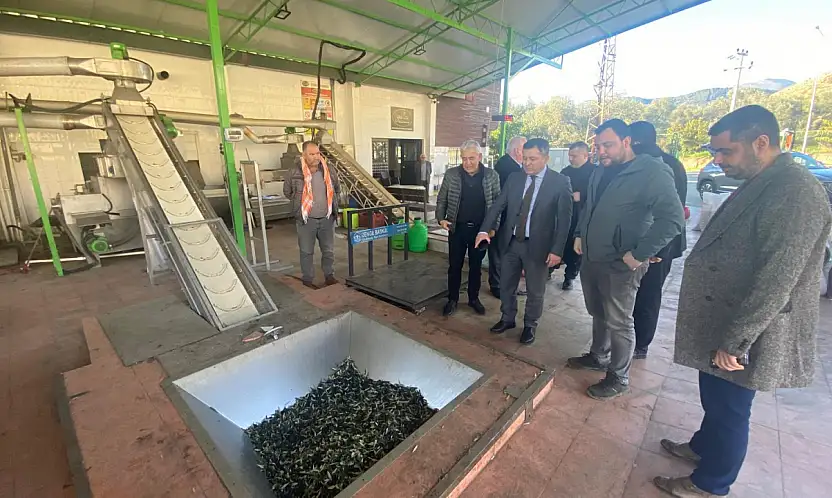 KAYMAKAM ERDOĞAN'DAN BİRGİ'DE ZEYTİNYAĞI FABRİKASINA ZİYARET