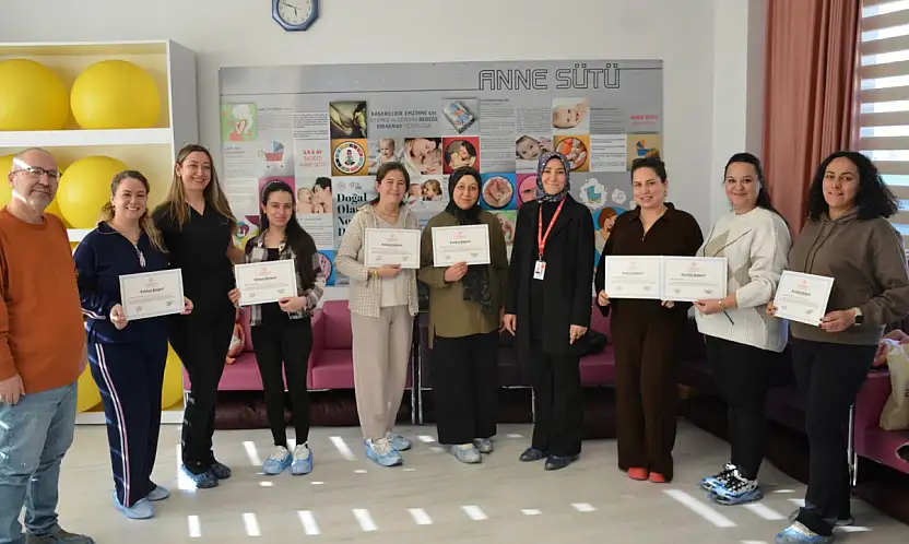 ÖDEMİŞ DEVLET HASTANESİ'NDE GEBE OKULU MEZUNİYET HEYECANI