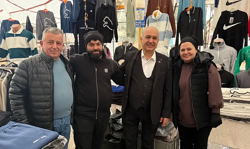 ÖDEMİŞ TERZİLER ODASI BAŞKANI HÜSEYİN DÖNER PAZAR ESNAFINI ZİYARET ETTİ