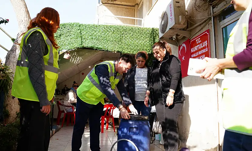 Tire Belediyesi'nden Bitkisel Atık Yağ Toplama Projesine Muhtarlık Desteği