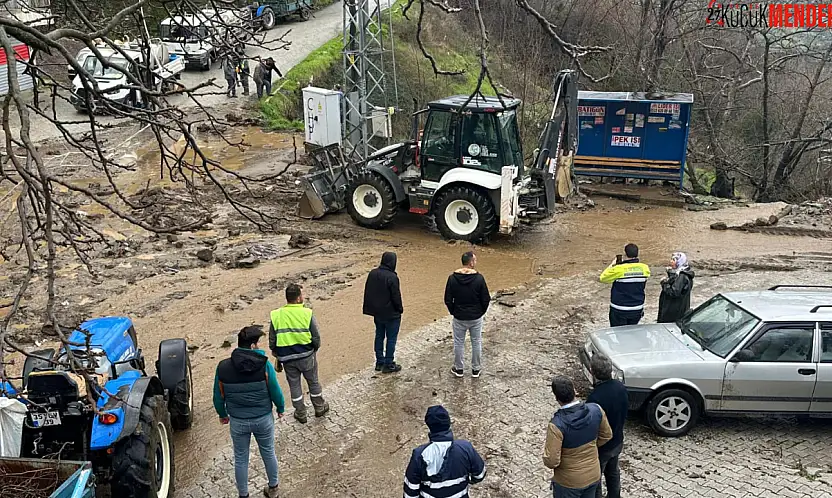 Tire Belediyesi sahada, sağanak yağış mesaisinde!