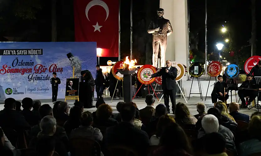 Tire'de Ata'ya Saygı Nöbeti Gün Boyu Sürdü