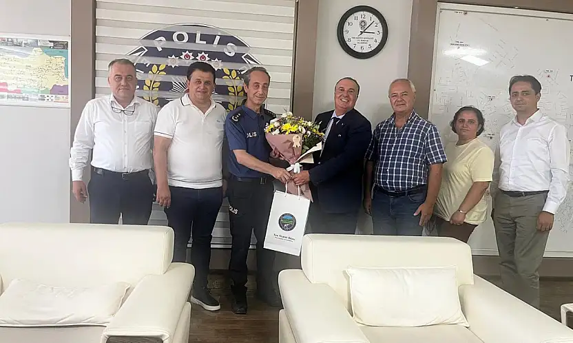 Tire Ticaret Odası'ndan İlçe Emniyet Müdürü Uçar'a Hayırlı Olsun Ziyareti